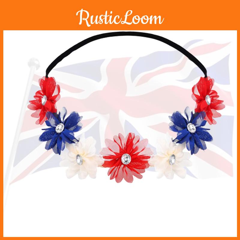 Реалистичный патриотический венок-ободок для празднования Дня независимости