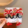 2pcs Flower Tassel Children Bow Hairpin Chinese Style Hanfu Side Clip Wig Braid Hairpin  Girls