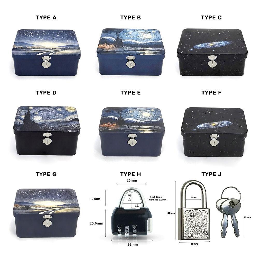 Rectangular Shape Tinplate Box Large Size Empty Box Treasure Chest Storage Box  Gift Giving