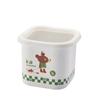 Toyoho Kazukuma Enamel Cube Storage Container, White, Small, KAZ-2414