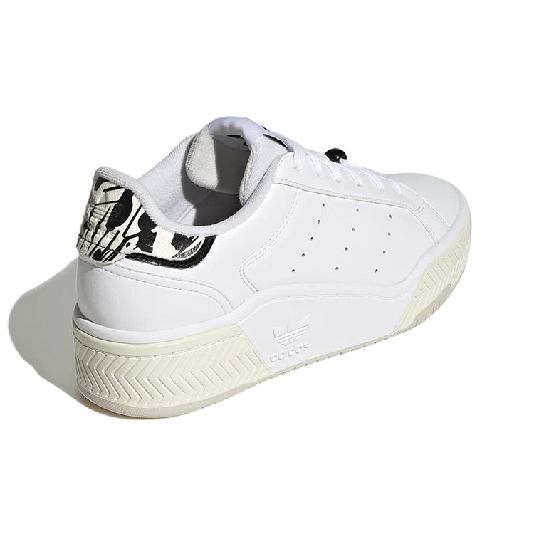 Adidas Оригинальные Court Tourino Bold Нескользящие Прочные Низкие Кеды для Скейтбординга Женские Кроссовки Белые Черные GY9550