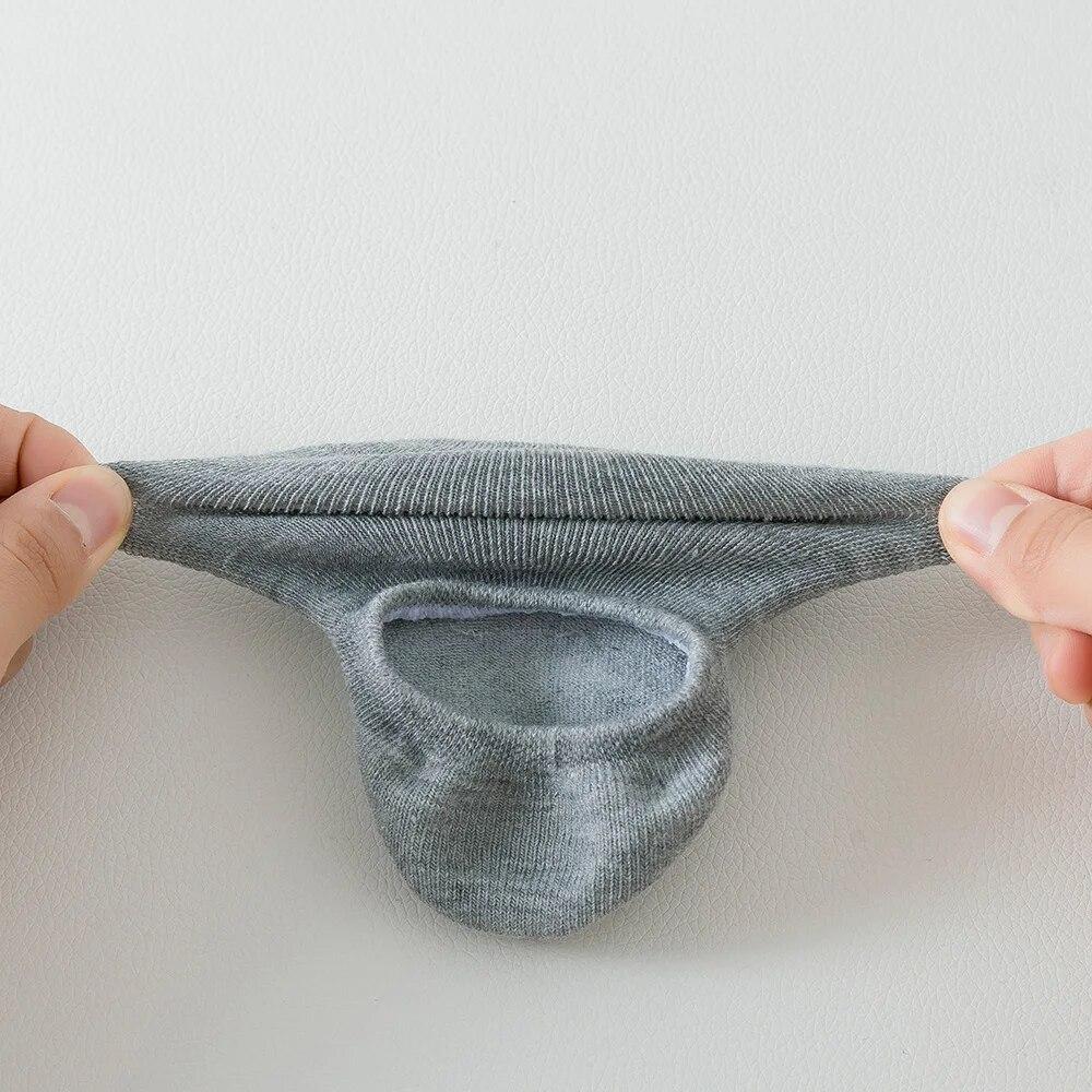 5 пар мужских невидимых носков и тапочек, носки-лодочки, хлопковые силиконовые нескользящие летние однотонные мужские носки до щиколотки