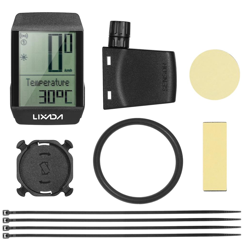 Lixada Беспроводной велосипедный компьютер, водонепроницаемый велосипедный спидометр, одометр со светодиодной подсветкой на 6 языках