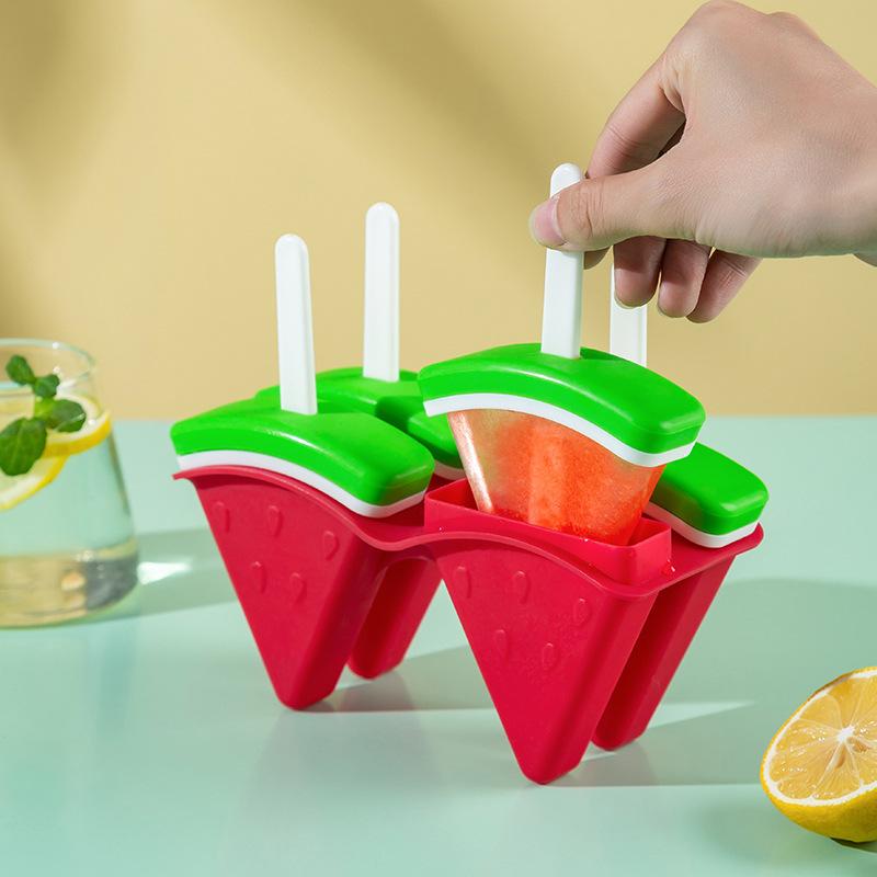 Форма для мороженого с крышкой, форма в форме арбуза, сделай сам, домашняя форма для мороженого, форма для замороженного сока, молока, кухонные инструменты для изготовления мороженого