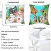 1P-Cute Animal Faces Cushion Cover Natural Linen Pillowcase Set, All-In-One Decor For Sofa, Bedroom & Chair