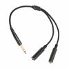 6.35mm Stereo Male Plug To Dual Female Plug Cable 1 4 Inch 6.35mm Splitter Y Cable with Gold Plated Plug Socket 11.8in