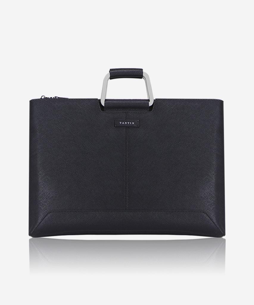 Tantin Taylor Men'S Leather Briefcase T11003 Navy Large