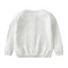1-7 Years Kids Girls Knitted Hollow Button Cardign Top Long Sleeve Coat