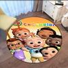 Cocomelon Printed Round Rug Carpet Chair Rug Area Rug Entryway Doormats,for Office Chair Living Room Bedroom Kitchen Room.