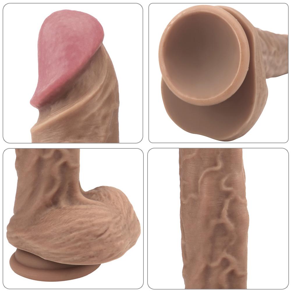 Силиконовый фаллоимитатор, секс-игрушки для женщин с присоской, реалистичные фаллоимитаторы, женская мастурбация