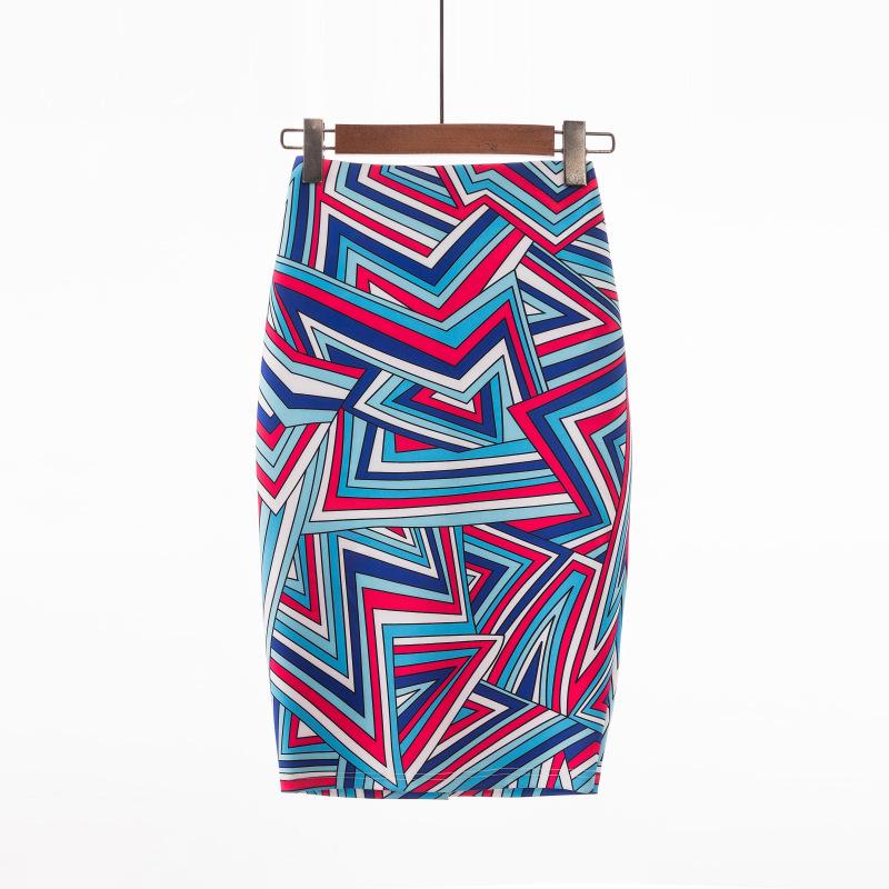 Женская юбка-карандаш с цифровым принтом, юбка-полудлина и облегающая юбка OL.