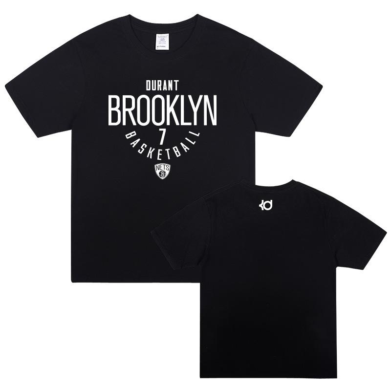 Мужская летняя футболка с коротким рукавом Brooklyn Nets Ирвинг Дюрант, свободная, оверсайз, тренировочная майка