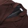 Elegant Blazer Women Fashion Brown Shoulder Pad Cinched Waist Suit Jacket Commute Office Lady Women's Professional Jacket