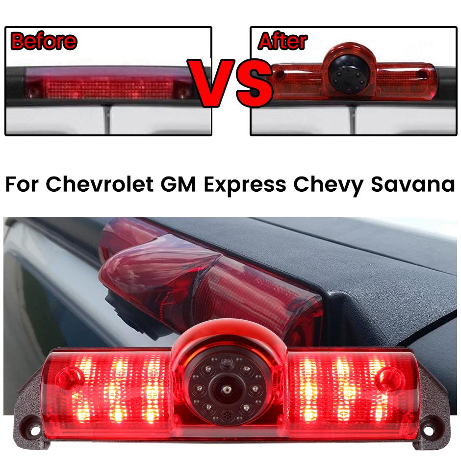 CCD AHD 1080P камера заднего вида для крепления на крыше автомобиля с тормозным фонарем для Chevy Express GM GMC Savana Cargo Van Transporter 2003-2018