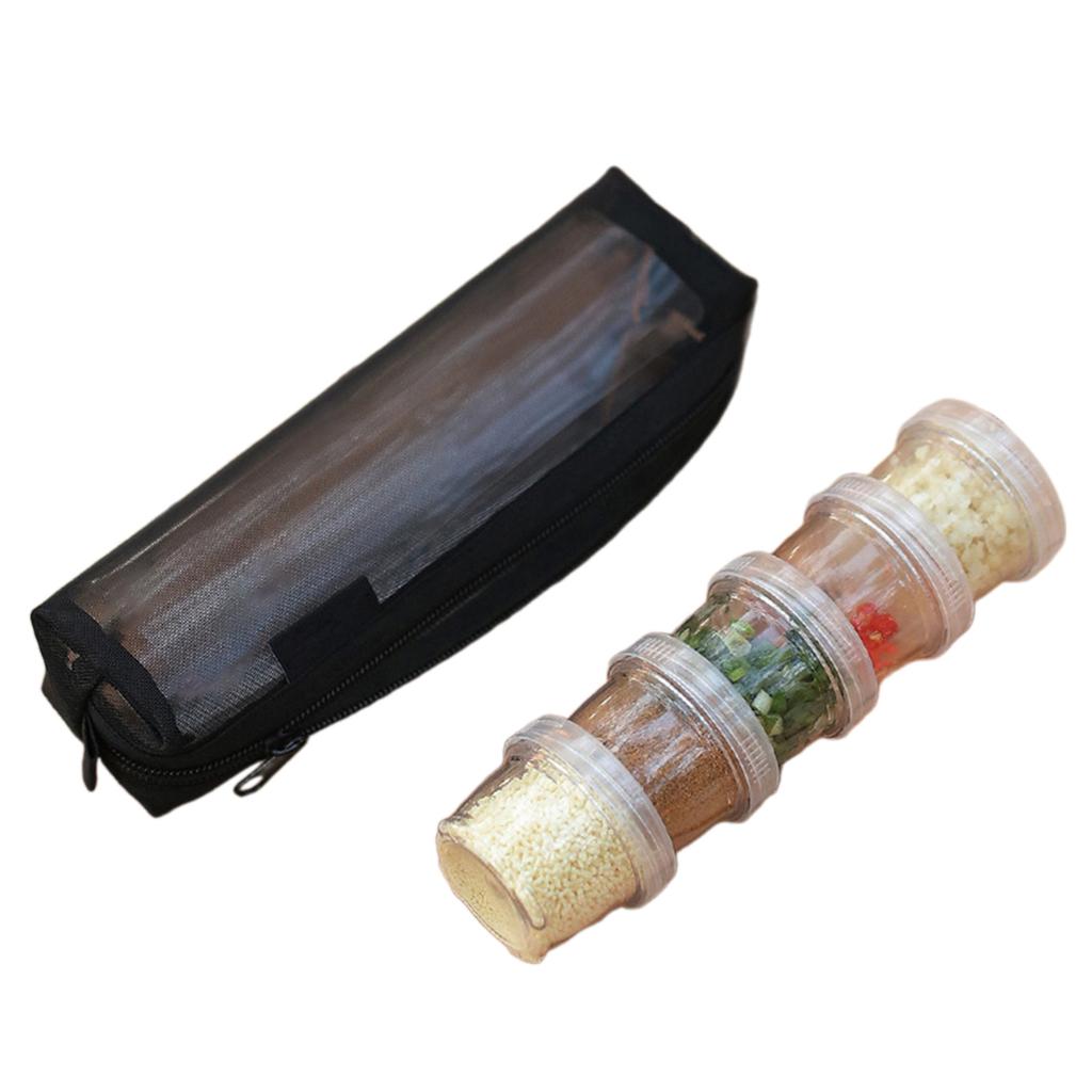 Набор контейнеров для специй для кемпинга, сумка для хранения бутылочек с приправами для кемпинга, банка для специй, набор для путешествий для барбекю на открытом воздухе