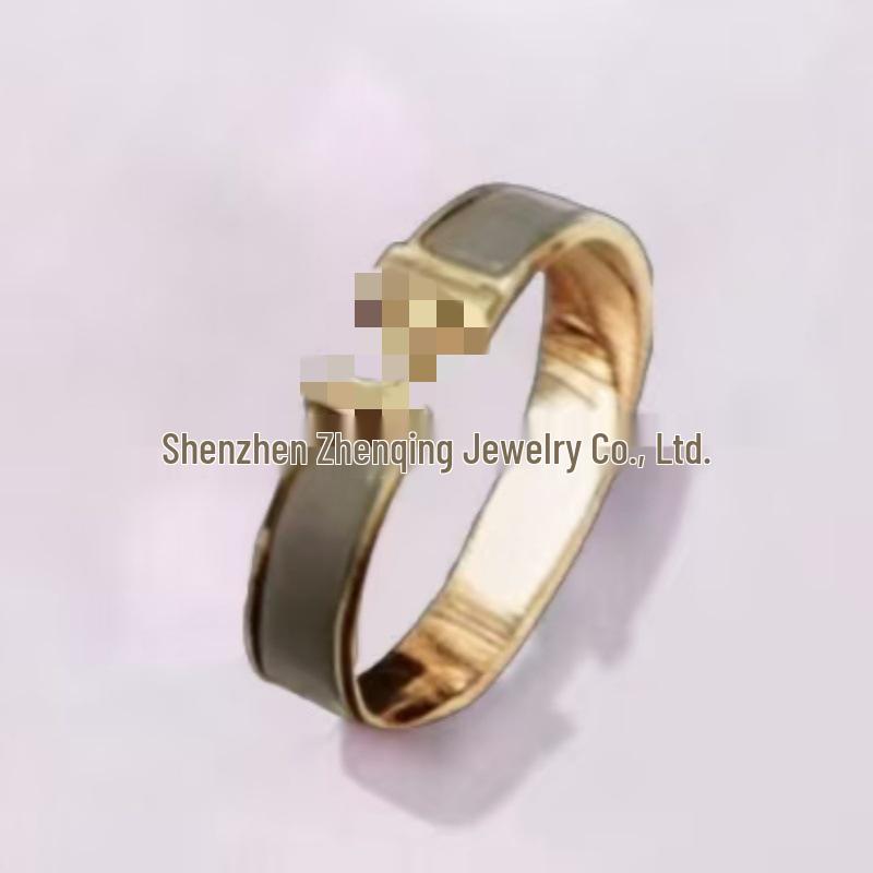 Эмалевый браслет с буквой H, покрытый 18 каратным золотом - Классическая мода, Различные цвета, Идеально для пар