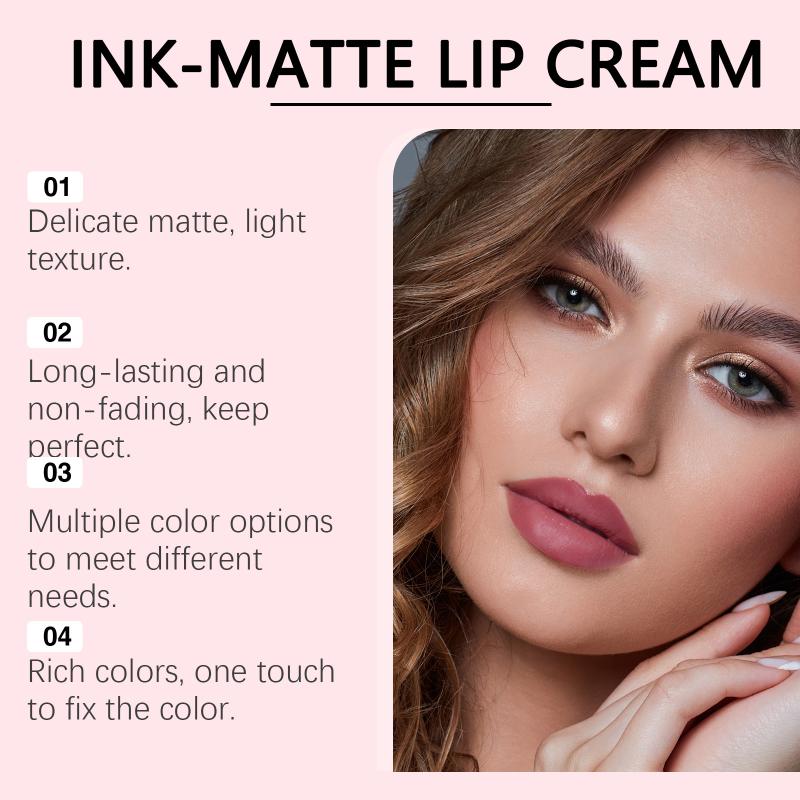 Magenta Matte Lip Gloss. Moisturizing, Silky Smooth, Nourishing, Enhances Complexion, Non-Transferable, And Easy To Apply.