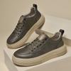 Fashion Luxury Brand Genuine Leather Casual Shoes Outdoor Men's Oxford Shoes Thick Bottom Male Vulcanize Shoes Soft Skateboard Footwear