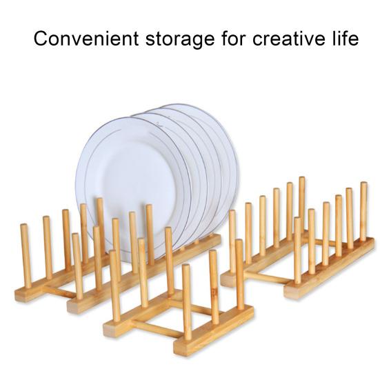 Кухонная полка для хранения, бамбуковая противоскользящая пластина, крышка кастрюли, миска для посуды, держатель для сушки, разделочная доска, дренажная подставка