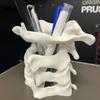 Держатель для ручек в виде позвоночника 3D-печать Держатель для ручек Позвоночник 3D-ваза Настольная коробка для хранения Офис Домашний декор Настольный органайзер
