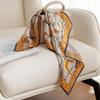 Mulberry Silk Silk Scarf High-end Women's Fashionable and Versatile Orange Ring Neck Small Square Scarf