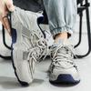 Мужская обувь весна новая универсальная сетчатая дышащая обувь для пап мужская повседневная молодежная на толстой подошве спортивная маленькая белая обувь
