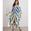 Богемный принт V-образный вырез Женское платье Повседневное Летнее GJ1210