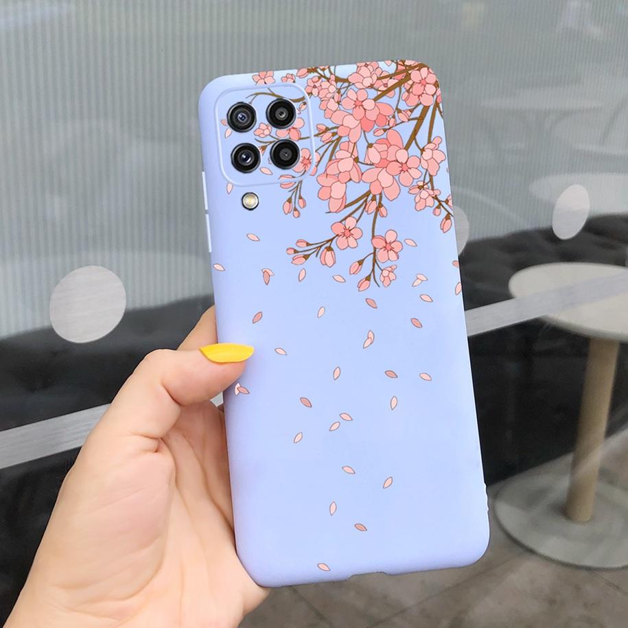 Чехол для Samsung M32 Силиконовая задняя крышка Чехол для телефона с цветами Для Samsung Galaxy M32 M12 M42 M52 A12 A22 A32 A42 A52 A72 5G Мягкий чехол