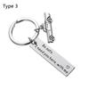 Personalized Stainless Steel Dad Fathers Boyfriend Gifts Keyring Pendant Drive Safe Men Keychain
