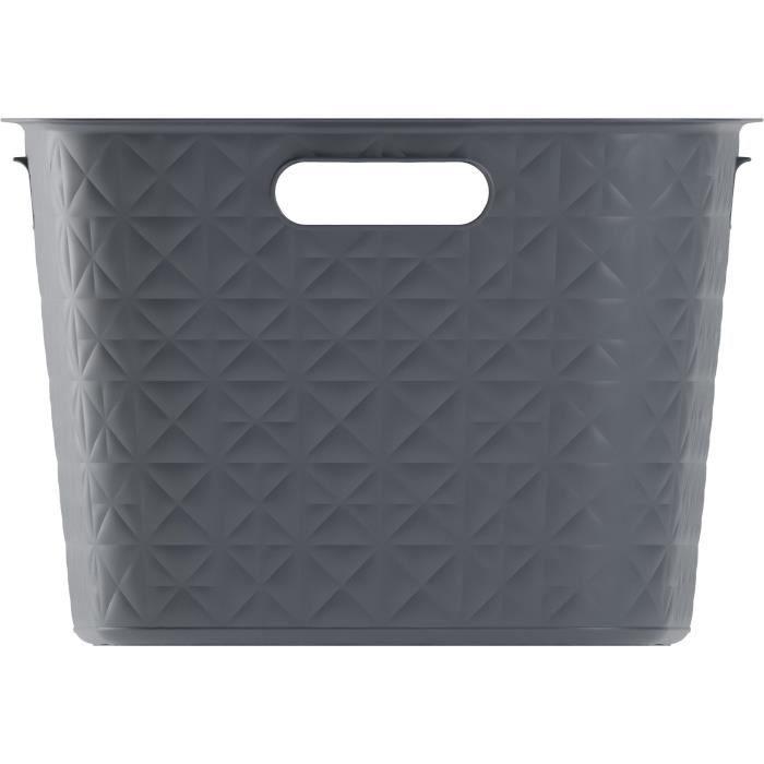 Corbeille à linge - Curver - Softex - 45 L - Gris