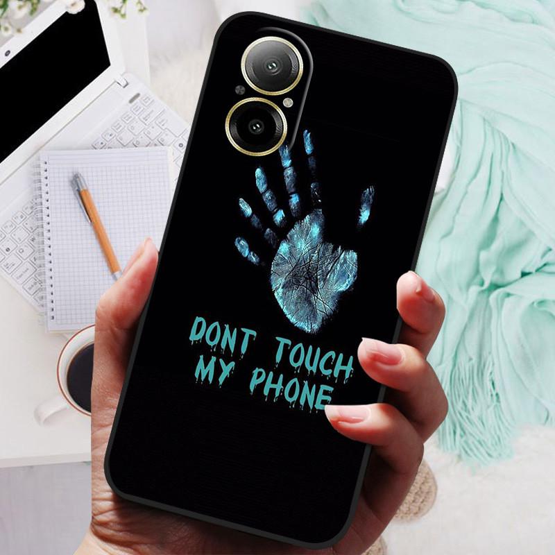 Для Realme C67 4G Чехол RMX3890 Популярный Чехол с Рисунком Цветов Силиконовый Чехол для Телефона Для Realme C67 C 67 RealmeC67 4G Мягкие Чехлы Черный