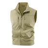 Casual Vest Men'S Loose Vest Outdoor Zipper MultiPocket Jacket Spring And Autumn Vest Large Size Sports
