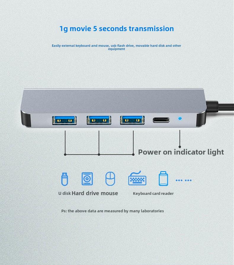 Трансграничная док-станция расширения USB 5-в-1: Совместимо с MacBook, iPad и телефоном