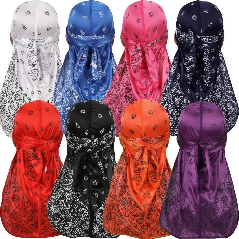 Дышащий мужской платок-бандана с принтом «Амеба» Хип-хоп Модные головные уборы Длинный хвост Пиратская кепка Для улицы