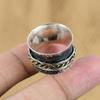 Wedding Gift For Her 925 Silver Natural No Stone Gemstone Spinner Ring Size 10.5