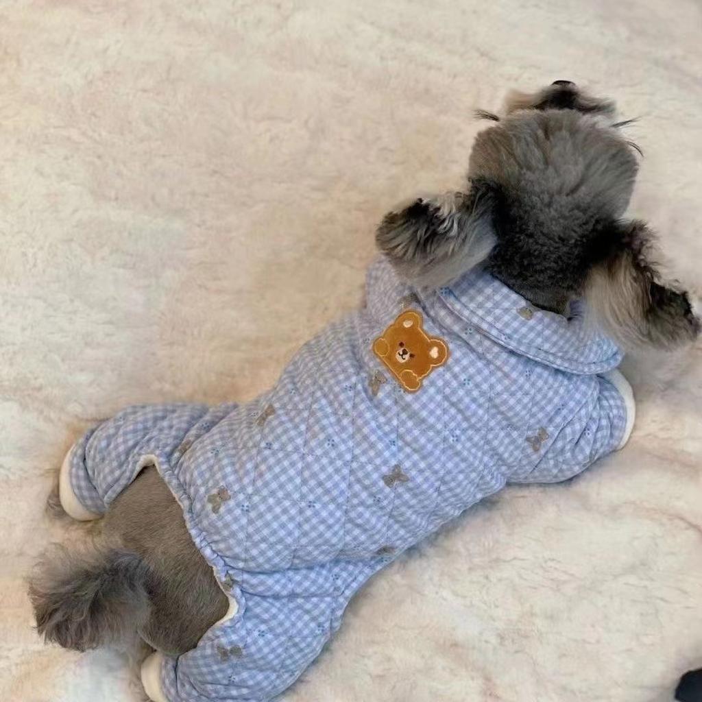 Пальто из хлопка для четвероногих питомцев, утолщенное, для померанского шпица, пуделя, маленького щенка, йоркширского шнауцера, плюшевого мишку, одежда