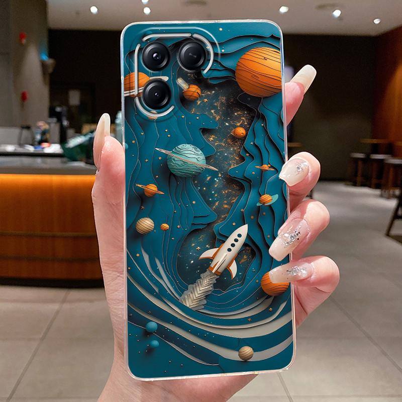 Для Tecno Pova 7 Pro LJ8 Чехлы Pova7 Ultra LJ9 Neo LJ6 LJ7 Funda Цветок Бабочка Чехол для Телефона Мягкий Силикон Прозрачный ТПУ Чехол