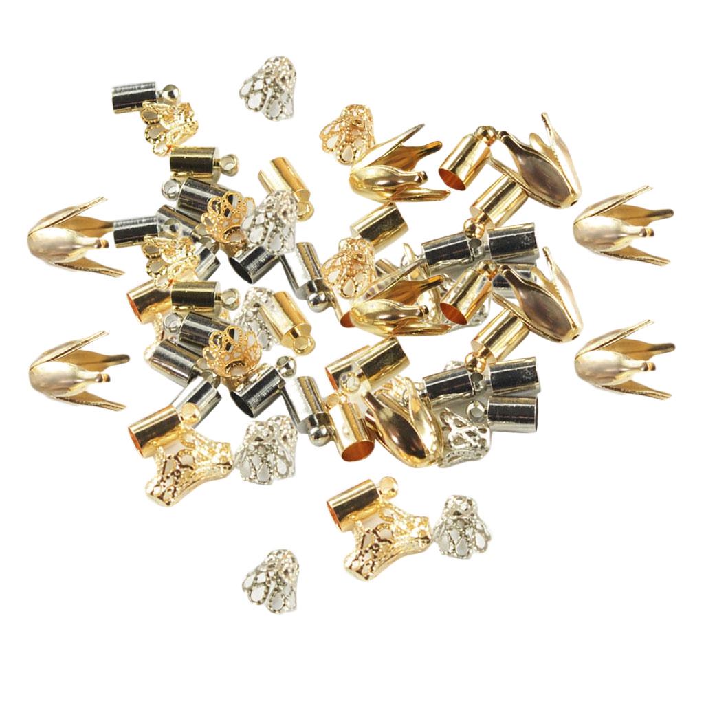 100 шт. смешанной формы, цветочная чашка ручной работы, колпачок из бисера, торцевая фурнитура для ювелирных изделий