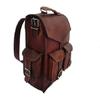 Goat Leather Bag Backpack Rucksack Laptop Vintage Brown Genuine Travel New Men's