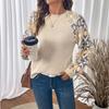 YYFS Женская мода повседневные весенне-осенние блузки и рубашки с длинным рукавом и О-образным вырезом с ромбовидным принтом