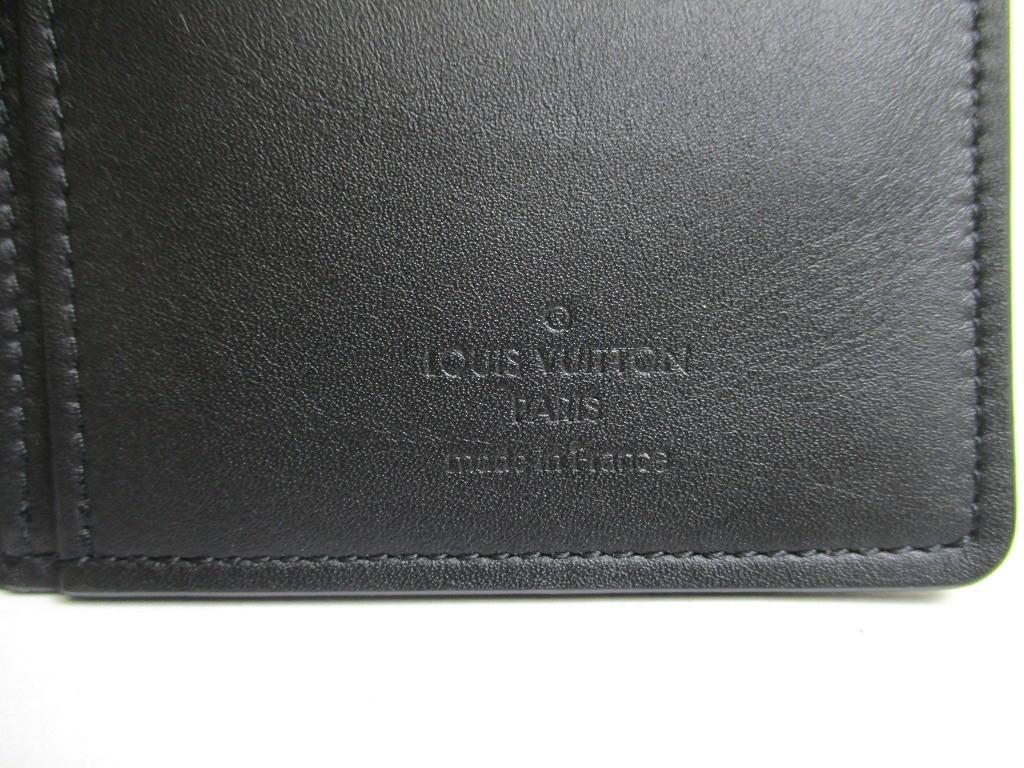 Authentic LOUIS VUITTON Damier Infini Blue Leather Wallet Portefeuille Brazza #a912 Refurbished
