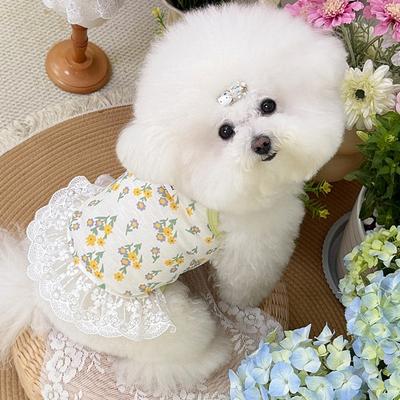 Летняя одежда для кошек и собак очень эластичная и дышащая. Платья-холтеры для домашних кошек и тедди-бишон-фризы
