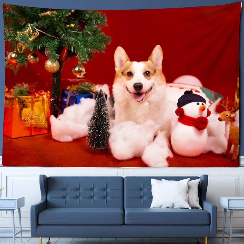 Christmas Tapestry Wall Hanging Christmas Aesthetic Room Bohemian Psychedelic Mandala Home Dormitory Wall