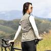 Wosawe Women Cycling Vest Sleeveless Reflective MTB Bike Jacket Outdoor Sport Running Riding Quick-Dry Cycling Vest Bicycle Khaki Sleeveless