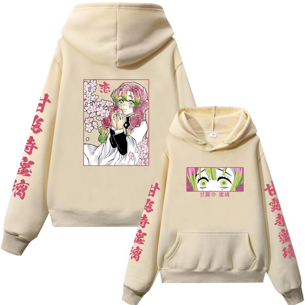 Убийца демонов Игуро Обанай и Канродзи Мицури Аниме Толстовки с капюшоном Толстовка Пуловеры Мужчина Женщина Пара Уличная одежда мультяшные толстовки