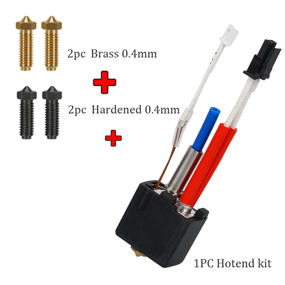 Upgrade 24V 60W Hotend Kit For Anycubic Kobra 2 Plus/2 Max/2 Neo/2 Pro 3D Printer Head Brass Hard Steel Volcano Nozzle 0.2 0.4