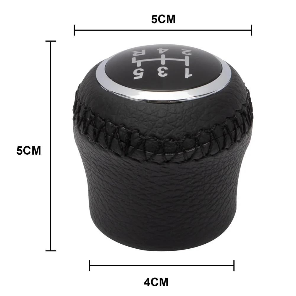 For Fiat Linea Car Gear Knob Shift Leather Gear Head Upgrade Car Interior Black Easy InstallationGood product