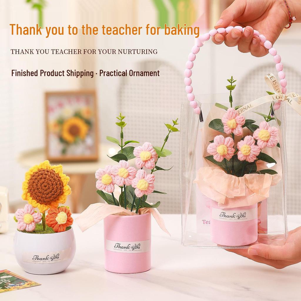 Creative Sunflower Bouquet Desk Ornament - Practical Teacher's Day Gift
