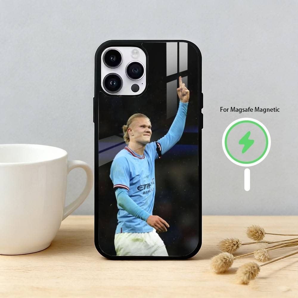 Чехол для телефона Звезда футбола Э-Эрлинг Х-Холанд Для iPhone 17,16,15,14,13,12,Plus,Pro,Max Для магнитной беспроводной зарядки