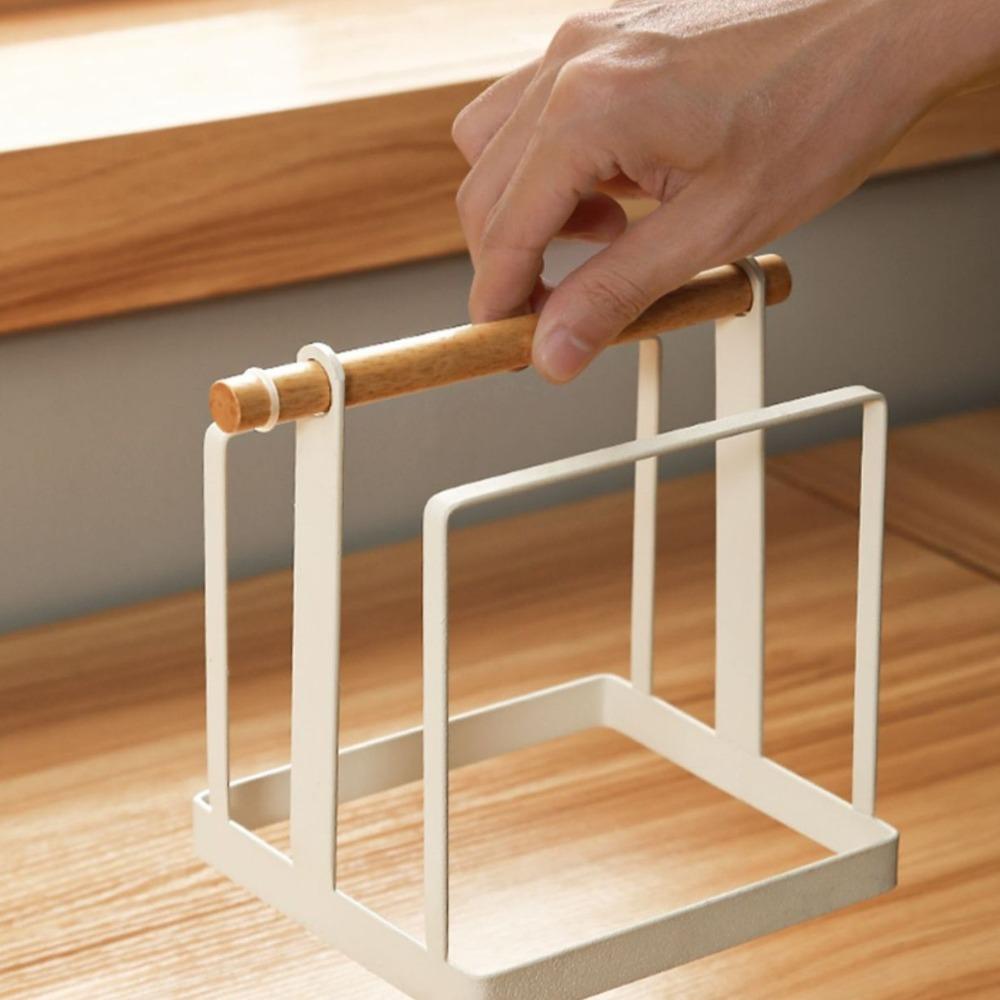 Multi Layer Cutting Board Rack Metal Pot Lid Rack Shelf Rustproof Chopping Board Organizer  Plates